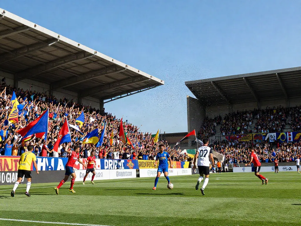 TOP10ตำนานนักเตะ celebrated during an electrifying football match with passionate fans.