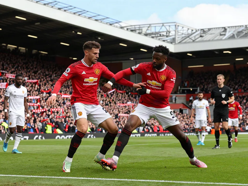Exciting football action during the Manchester United vs. Liverpool match, showcasing the rivalry's intensity and passion