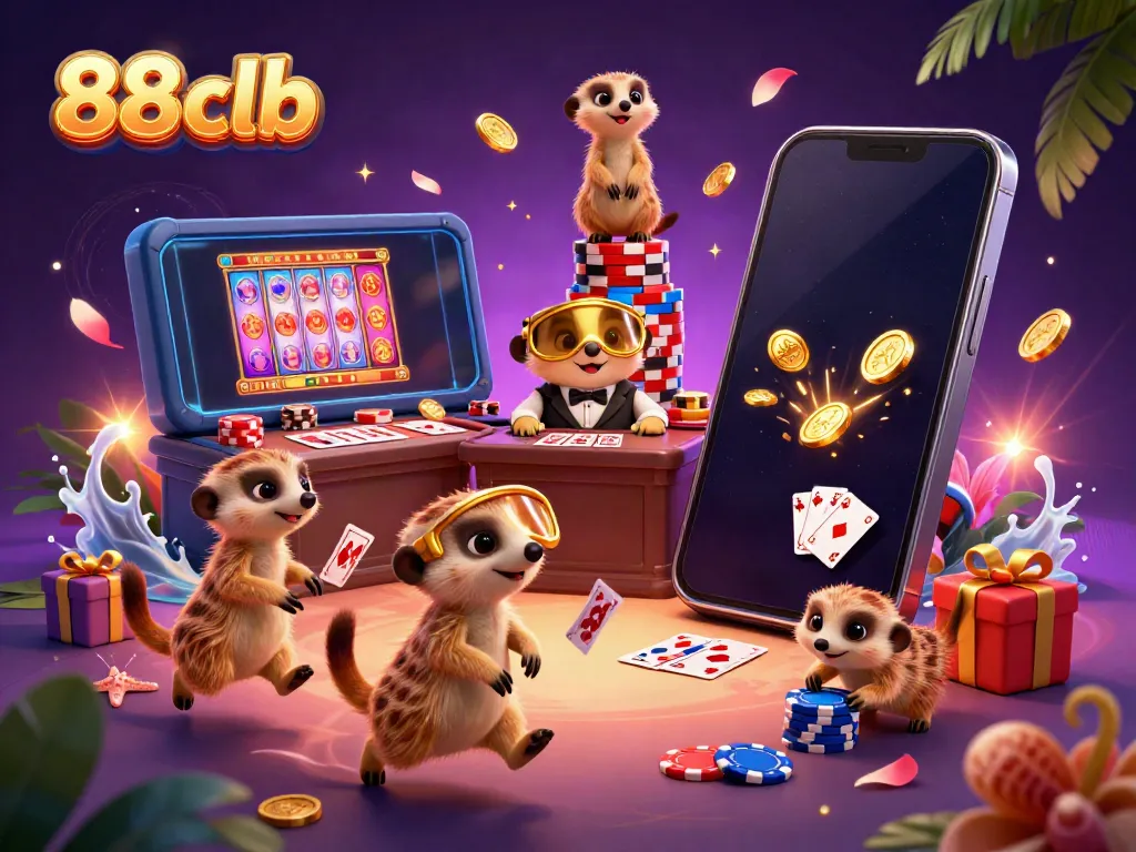 Engage in thrilling casino fun with 88clb's dynamic meerkat casino scene.