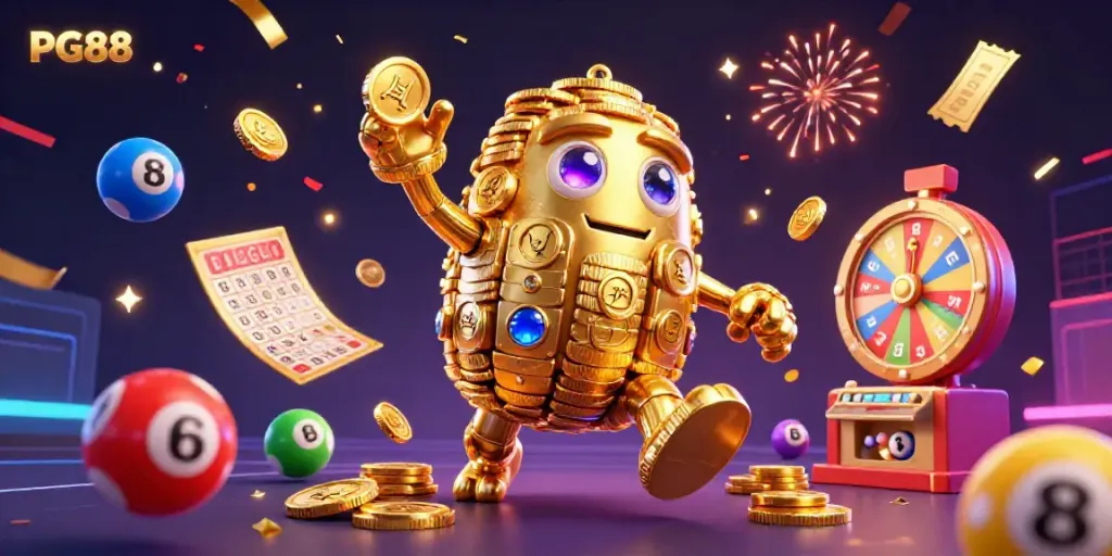 Engage with the thrilling world of PG88 as golden casino elements explode in vibrant 3D excitement.