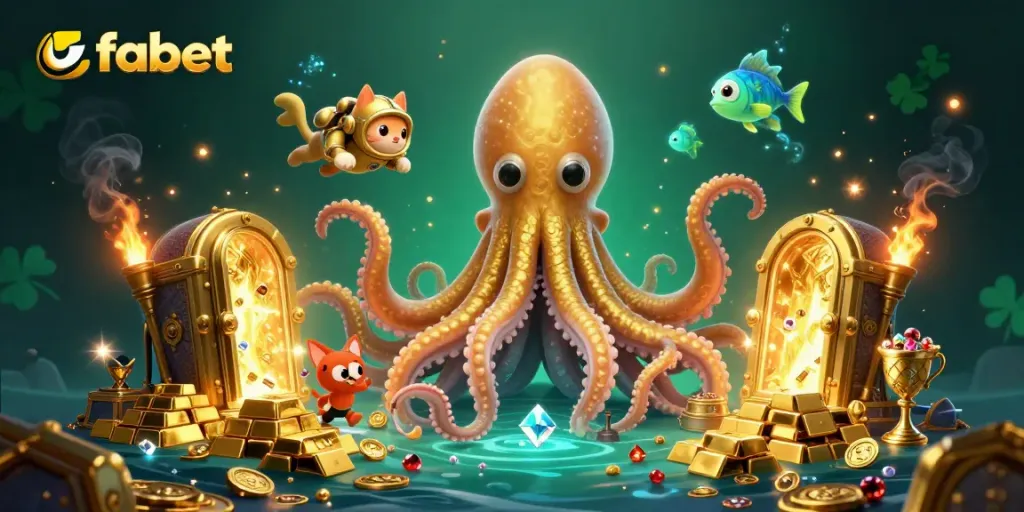 Experience thrilling betting adventures with ufabet amid treasures in a vibrant 3D illustration.