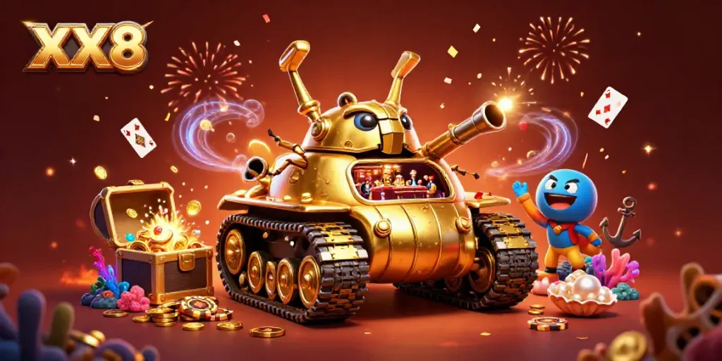 Experience the thrill of the XX8 casino adventure in a captivating 3D scene.