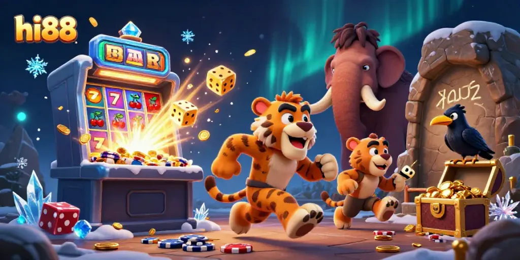 Experience thrilling gameplay at hi88 with a dynamic casino scene, featuring classic games and vibrant elements.
